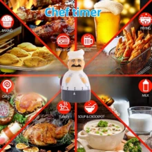 1pc White Chef Timer, Cute And Delicate Design, Mechanical Stop-Watch Timer With High-Pitched Bell Reminder, No Battery Required, Suitable For Chefs, Bedroom, Study, Exercise, Etc. - White - View 4