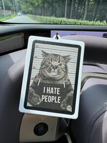 貓咪神情畫 - 我討厭人類反社會小貓入獄監獄邪惡小貓搞笑雷射筆可愛喵嗚毛球毛球模糊的毛皮寵物三花貓小貓石墨糖日本卡通動漫後視鏡芳香掛飾，氣流口，廁所芳香劑，客廳，臥室，家居裝飾