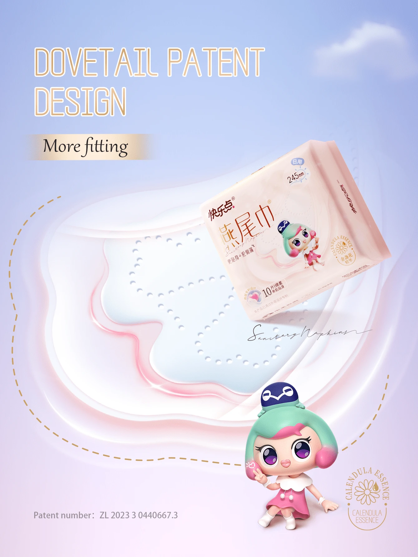 2 paquets (20 pièces) Serviettes hygiéniques d'usage quotidien