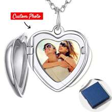 Custom Picture/Photo Locket Necklace For Women, Lockets Necklace For Women That Hold Pictures, Gold/Silver Personalized Engrave Memorial Photo Lockets Pendant For Kids Girls,Silver,Stylish,Colorful,Vintage,Simple,Unisex,Casual,Cuties,Custom,Personalized,Unique,Ideal Gifts For Him,Ideal Gifts For Her,Her,Boyfriend,Girlfriend,Dad,Mom,Family,Friends,For Anniversaries,For Birthdays,For Graduation,For Prom,For Party,Stainless Steel Jewelry
