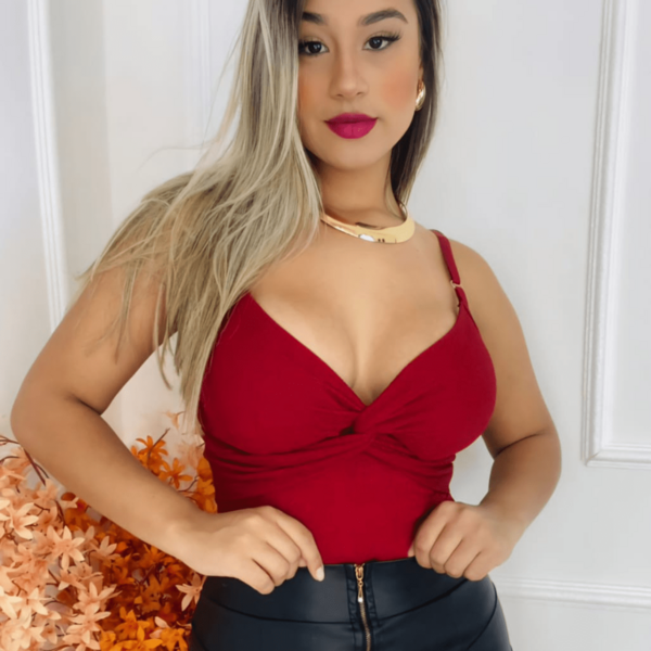 Body Lurex Canelado nózinho