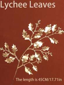 5 件金色人造花束适用于家居装饰新年圣诞派对装饰 DIY 花瓶饰品植物配件、情人节、礼物