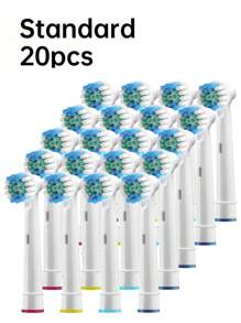 4/12/20 Pack Professional Electric Toothbrush Heads Sensitive Clean Brush Heads Refill For 7000/Pro 1000/9600/ 500/3000/8000, Replacement Toothbrush Heads Compatible Oral B - White - View 12