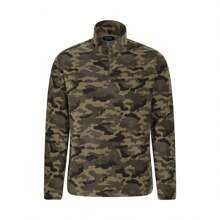 Mountain Warehouse Mens Camber II Camo Half Zip Fleece Top (Green) - Army Green - View 1