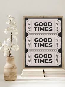 1入復古藝術海報，CD、唱片、門票印花，好時光藝術帆布牆海報，卧室、客廳、餐廳、書房、走廊、咖啡廳、辦公室、宿舍、牆藝術、裝飾畫、家居裝飾、房間裝飾帆布畫，無框 - 彩色 - 查看 13