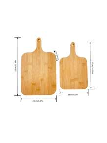 1入優質竹製砧板，創意家用圓形砧板，水果砧板，牛排盤，比薩盤寶藏配菜砧板 - 多重規格 - 查看 3