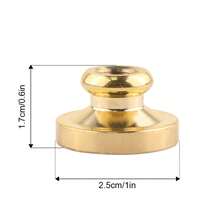 1 个 25 毫米圆形蜡封，配有可拆卸黄铜头、舞狮帽、气球、椰子树、瓶子和蘑菇，用于邀请函、万圣节礼品包装和贺卡。 - 金色 - 查看 8