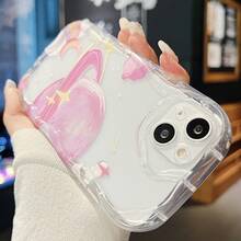 Ốp lưng điện thoại TPU chống rơi, chống vân tay hoàn toàn mới + Họa tiết hành tinh không gian Milky Way + Ốp lưng điện thoại đầy đủ, tương thích với Apple, Redmi, Oppo, Transsion - Hồng - Xem 3