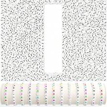 100/200/500/1000入組4*7mm 26個大寫字母的亞克力製字母珠子，適用於珠寶手鍊製作和友誼手鍊 - 黑白字母珠 - 查看 29