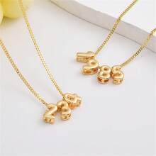 DIY Customized Bubble Number Pendant Necklace With Golden-Plating, Birthday/Anniversary Year Commemoration Rose Gold,Gold,Silver Stylish,Fall Fashion,Vintage,Contracted,Simple,Soccer Mom,Casual,Cuties Custom,Personalized,Unique Ideal Gifts For Her Girlfriend,Mom,Family,Friends For Anniversaries,For Birthdays,For Daily Wear,For Prom,For Mother's Day,For Valentine's Day,For Graduation,For Weddings Valentines,Chic Autumn,Jewelry & Watches,Customized Fashion Word Necklaces