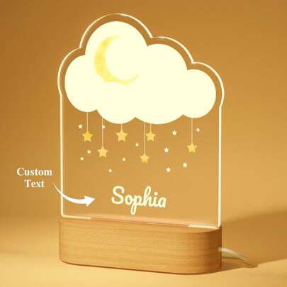 Luces de noche personalizadas para niños: regalos personalizados para bautizos, recién nacidos, cumpleaños, baby shower, decoración familiar, regalos de Nochebuena, regalos de vuelta al cole, ideas para San Valentín, para niños y niñas. Multifuncional, ornamental, con letras, elegante, moderno, colorido, kawaii, adorable, bonito, informal, personalizado, único, ideal para él, ideal para ella, hijo, hija, para el Día del Niño, para salón, dormitorio, otoño chic, niños. Luz de habitación infantil personalizada.