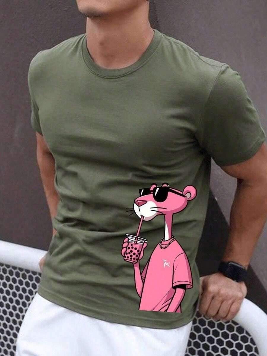 Men T-Shirts - xanh quân đội - Xem 1