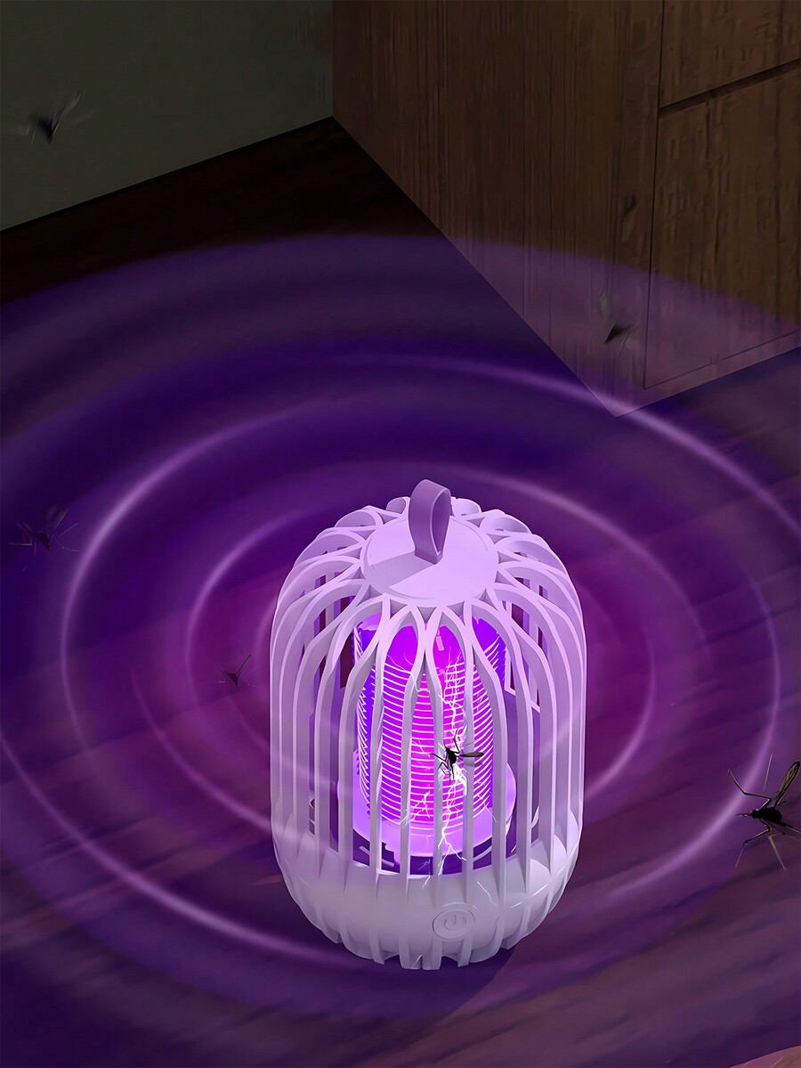 1pc Bird Cage Design Quiet Electric Mosquito Repellent Lamp Non