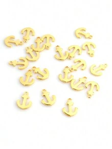 20pcs Stainless Steel Anchor Pendant Gold Charms For DIY Bracelet Necklace Jewelry Making Supplies Accessories