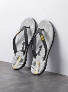 QuickSurf Men's Flip-Flops, Quick-Dry, Anti-Slip, Wear-Resistant, Beach Slippers - Grey - View 3