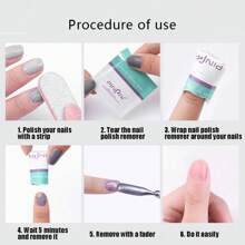 Wipes Nail Polish Remover Wipes With Aloe Vera, Acetone Nail Polish Remover Pads, 200 Individually Wrapped Nail Polish Wipes - 200個 - 查看 4