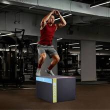 3 In 1 Plyometric Jump Box, 30/24/20 Inch Foam Plyo Box, Platform & Jumping Agility Box, Anti-Slip Fitness Exercise Step Up Box For Home Gym Training, Conditioning Strength Training, Black - 黑色 - 查看 8