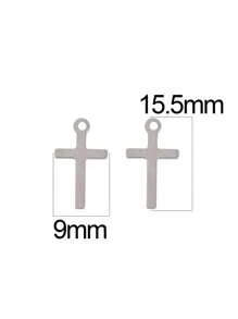 10入組不銹鋼吊飾，DIY珠寶製作配件交叉吊墜 - 吊墜 - 查看 6