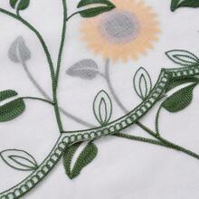 1 Pieza Cortina De Ventana 2.0*1.50mts Estampado De Girasol Incluye Traslucida - Unitalla - Ver 4