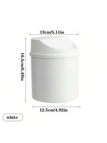 1pc Desktop Trash Can Household Mini Trash Can Creative Living Room Table With Lid Paper Basket - Multicolor - View 9