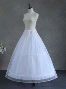 1 pezzo Sottogonna nuziale bianca, con cerchio d'acciaio regolabile e vita elastica, adatta per abiti da sposa, gonne da principessa, cosplay, feste, balli ed Ognissanti