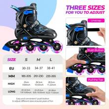 Teens & Adults Inline Skates With Light-Up PU Wheels, Fashion Multicolor Minimalist Design, Comfortable