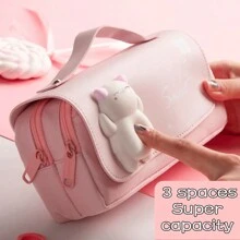 1 stuk schattige multifunctionele grote afneembare donutvormige etui voor basisschoolleerlingen met stressverlichting, terug naar school, etui, schooltas