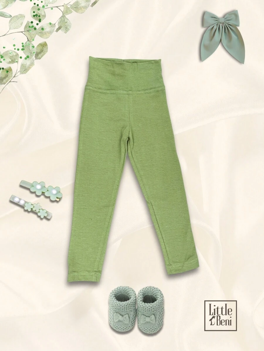Baby Girls Bottoms - 橄欖綠 - 查看 1