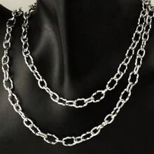 1 Meter Stainless Steel Gold Plated Screw Thread Twist Chains In Various Styles For Making Chunky Bracelet/Necklace,18K Gold Plated Hip-Hop Punk Thick Chains For Diy Jewelry Accessories Or Extension Chain - Twist Chain - View 6