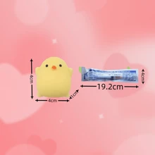 Squishy Injection Needle Chicken Toy For Stress Relief, Cute Mini Squeeze Toy, Creative Pimple Popping Game, Bubble Popping, Super Cute Bun Shape, Soft And Adorable. (Can Be Filled With Water) - Yellow - View 6