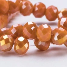 115/85/65 pièces 4 6 8mm Perles d'écarteur en cristal de verre taillé AB orange pour la fabrication des bijoux, DIY Bracelet Aiguille Collier Artisanat Fournitures Fait Main