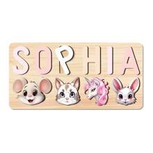 1pc Personalized Name Puzzle,Customized Wooden Puzzle,1st Birthday Gift For Toddlers,Montessori Toys For Kids,Early Education Toys For Boys,Cognitive Toys For Girls,Preschoolers Toys For 1,2,3,4,5,6 Years Old Children,Beatiful Color Suitable Girls,Customized 3D Alphabet Jigsaw Puzzle,Hand Grabbing Board,Personalized Wooden Toys(With Nothing) - Don't Bring Anything - View 17