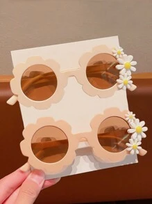 2/3/4pcs Girls Cute Pretty Floral Children Fashion Glasses, Card Display Only, Shipping Not Included - Multicolor - View 22
