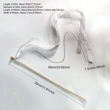 50/20pcs Ribbon Wands Fairy Sticks Wedding Twirling Lace Streamers With Bell Party Cheering Prop Favor For Wedding