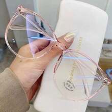 1pc New Large Frame Non-Prescription Glasses Korean Style No-Makeup Glasses Non-Prescription Eyeglasses Frame (No Glasses Case) Glasses Accessories - Multicolor - View 10