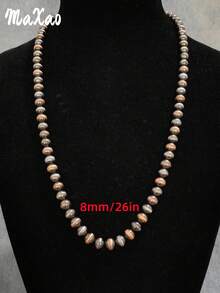 女士复古西部乡村串珠项链，牛仔风格，适合分层佩戴，非常适合度假，店内还有更多热卖商品 - 混合色 - 查看 17