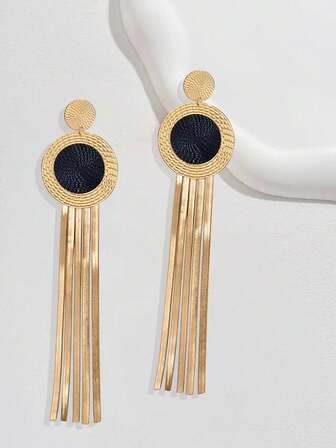 1 par kreativa nya europeisk och amerikansk stil överdrivna tofs fashionabla örhängen