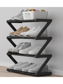 Shoe Rack Closet Shoe Organizer Shoes Organizer Detachable 4 Floors Zig Zag Stainless Steel Z Shape - Nhiều màu - Xem 5