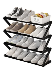 Shoe Rack Closet Shoe Organizer Shoes Organizer Detachable 4 Floors Zig Zag Stainless Steel Z Shape - Nhiều màu - Xem 2