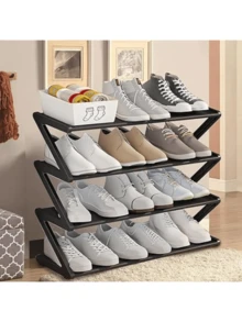 Shoe Rack Closet Shoe Organizer Shoes Organizer Detachable 4 Floors Zig Zag Stainless Steel Z Shape - Nhiều màu - Xem 1