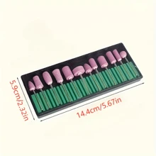 12件指甲鑽頭套裝，修甲修腳工具套件，亞克力指甲凝膠卸除，附儲存盒 - 彩色 - 查看 2