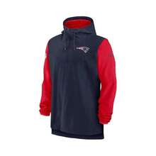 Nike Boyfriend Style Men's Navy, Red  Sideline Player Quarter-Zip Hoodie - Navy/ Red - View 4