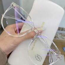 1pc New Large Frame Non-Prescription Glasses Korean Style No-Makeup Glasses Non-Prescription Eyeglasses Frame (No Glasses Case) Glasses Accessories - Multicolor - View 9