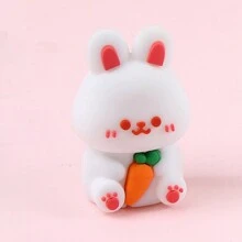 1pc Cartoon Mini Portable 3D Silicone Pencil Sharpener, Rotating Pencil Sharpener, Pencil Shaver, Back To School Stationery Gift, Award, Office And School Stationery Supplies