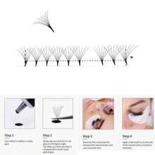 120 Quạt Mũi Nhọn Sắc Nét Mỏng Đầu Nhiệt Liên Kết Tập Premade Quạt Hàng Mi Làm Trước Xòe Cây Nối Mi - D - Xem 4