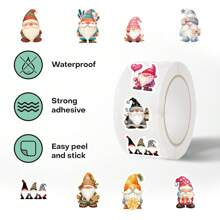 500 Cái/Cuộn Vườn Gnome Đồ Chơi Sáng Tạo Tự Làm Nhãn Dán Doodle, Phim Hoạt Hình Vẽ Tay Hình Dán Vui Nhộn Sổ Lưu Niệm Tay Tài Khoản Phong Bì Thẻ Trang Trí - Nhiều màu - Xem 7