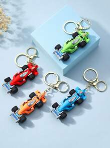 1pc Creative Cute Cartoon Formula Car Keychain, Backpack Pendant, Couple Gift, Casual Delicate Racing Pendant Gift Car Accessories Bag Charm School Goth Y2k Christmas - Multicolor - View 8