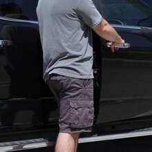 Men's Cargo Shorts Cotton Lightweight Multi Pocket Casual Outdoor Hiking Shorts - 木炭 - 查看 3