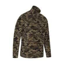 Mountain Warehouse Mens Camber II Camo Half Zip Fleece Top (Green) - Army Green - View 4