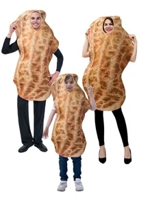 Funny Peanut Costume Cosplay Outfit Novelty Stage Performance Wear - Coffee Brown - View 1